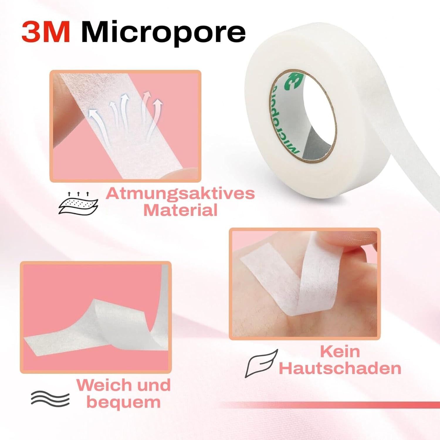 3M Micropore Vliespflaster Weiß 1,25