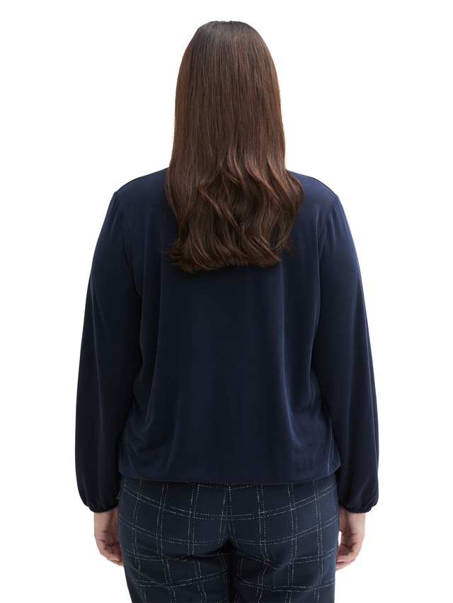 TOM TAILOR PLUS Langarmshirt , mit V-Ausschnitt