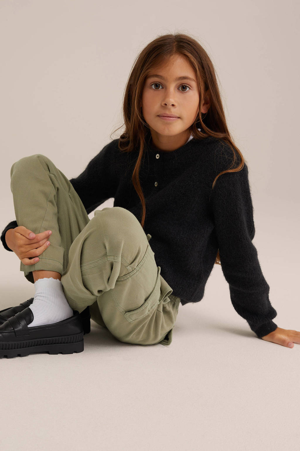 WE Fashion loose fit broek faded leave