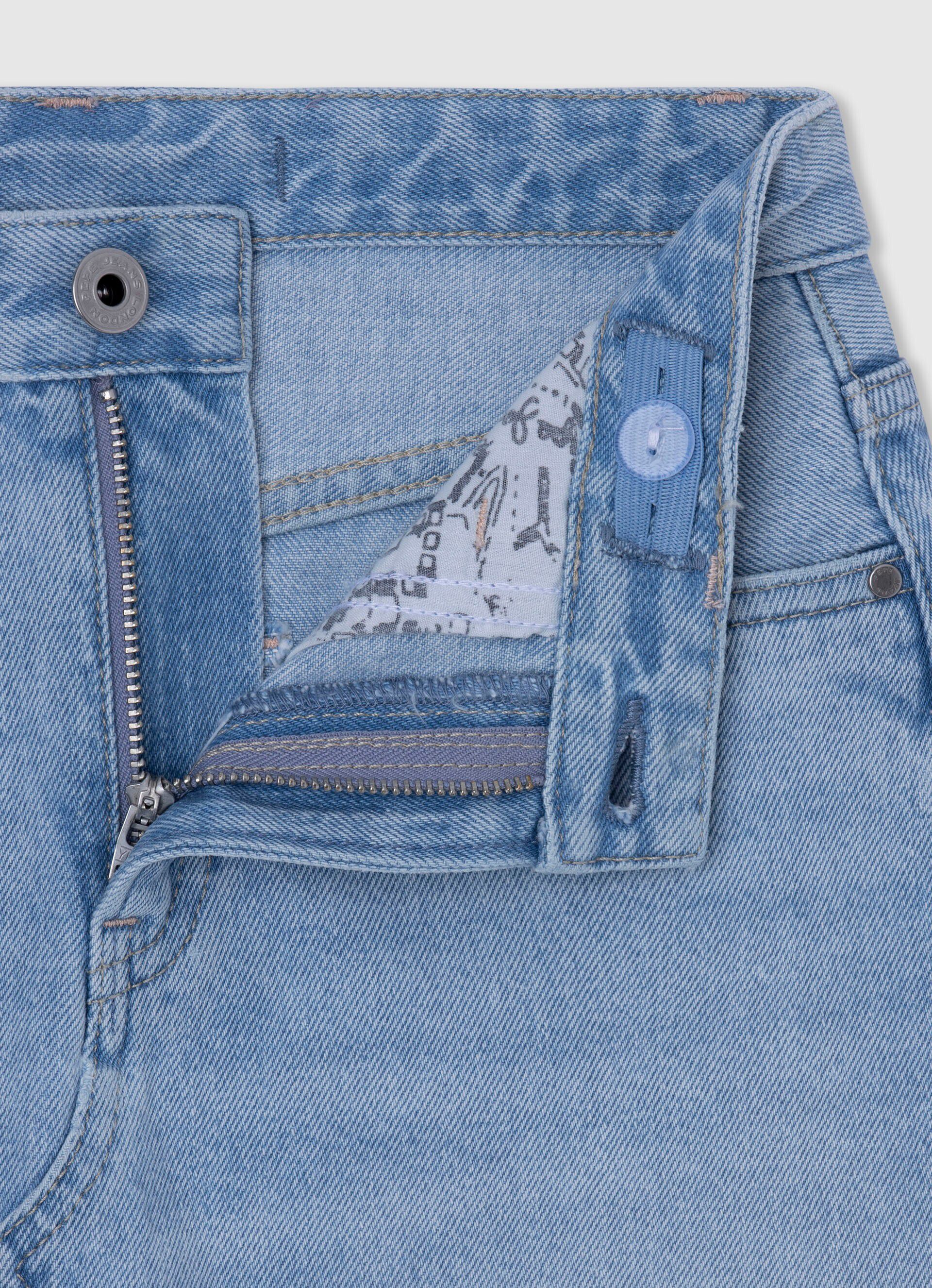 Minissaia jeans de algodão - jeans