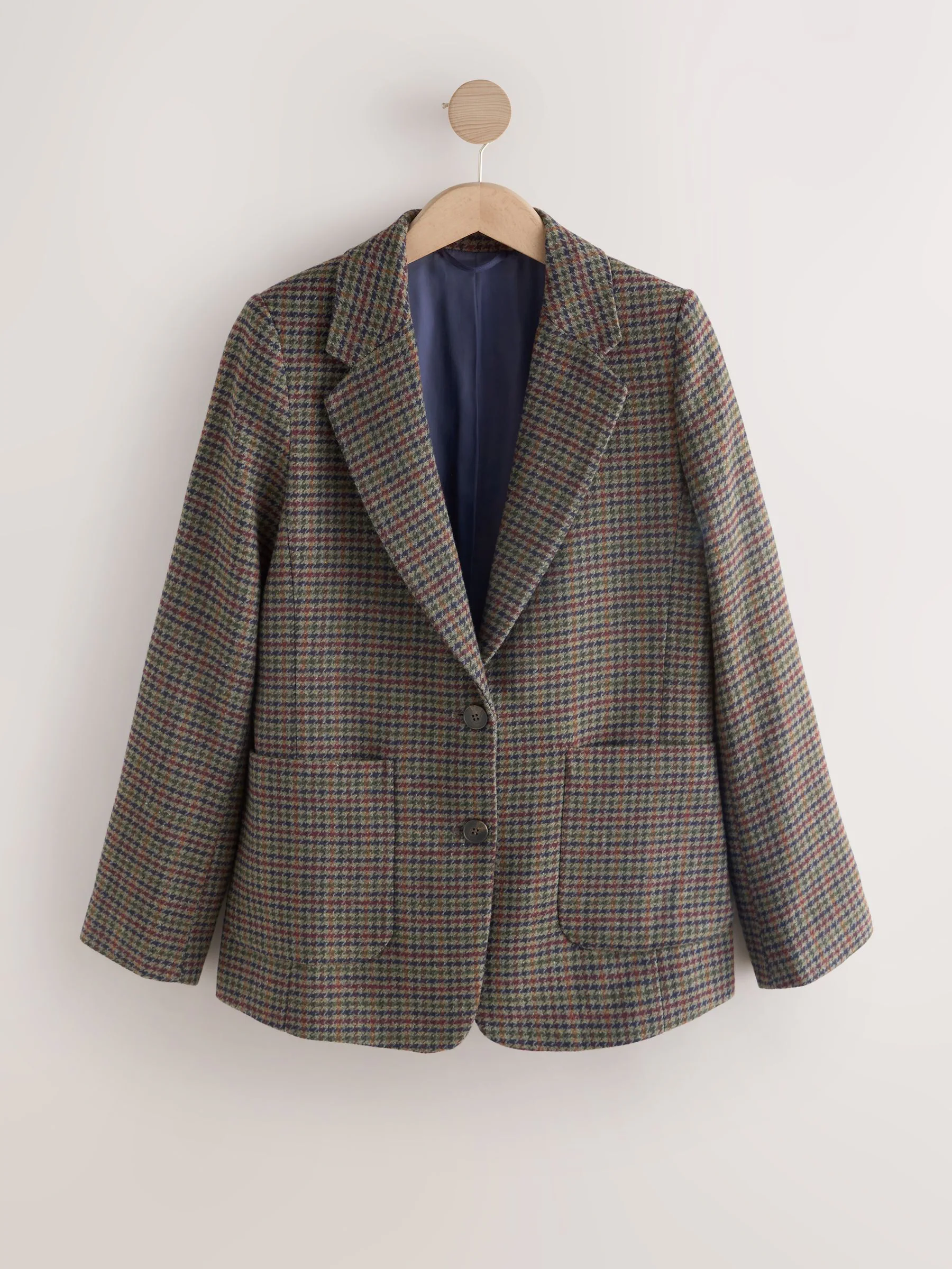 Multi - Geruite Heritage Brushed Blazer