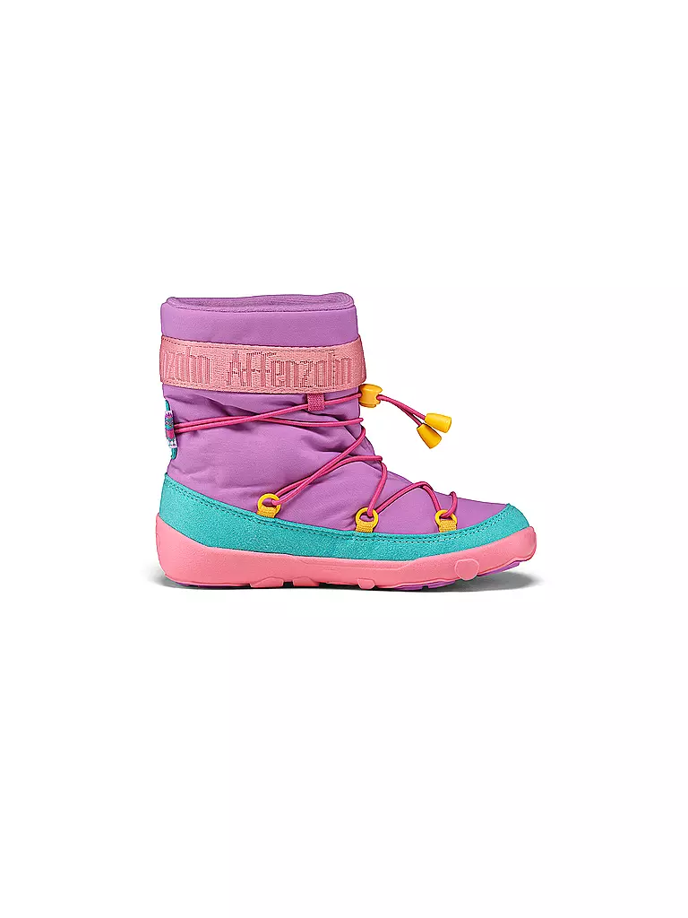 AFFENZAHN Kinder Winterstiefel  VEGAN SNOWY Eule lila