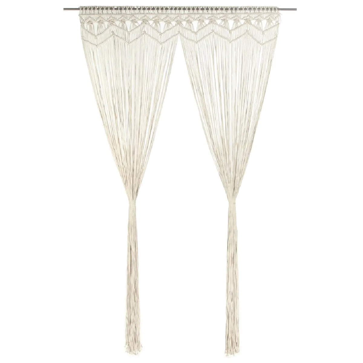VidaXL Rideau en macramé 140x240 cm - Coton