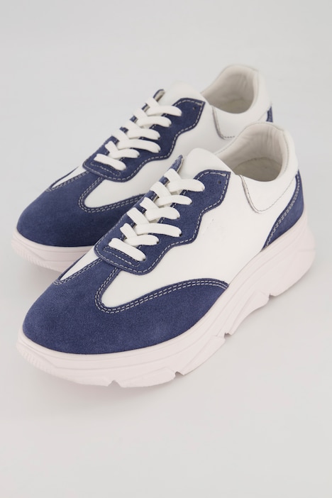 Leder-Sneaker, Chunky-Sohle, Weite H