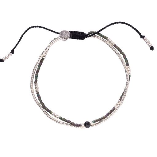 A Beautiful Story Willing Armbånd, Black Onyx, 16-22 cm