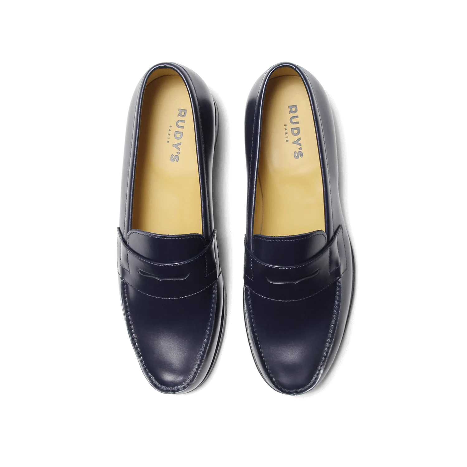 Maker-Mocassin en cuir marine