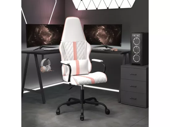 Chaise de jeu Blanc et rose Similicuir