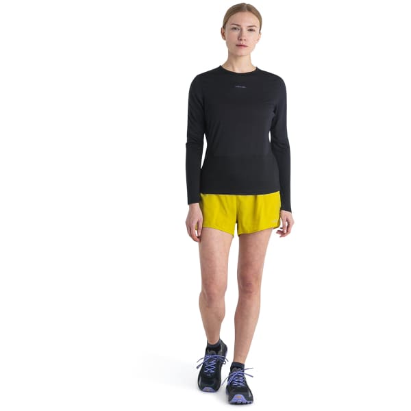T-shirt randonnée ICEBREAKER W MERINO 125 ZONEKNIT ENERGY WIND LS TEE BLACK