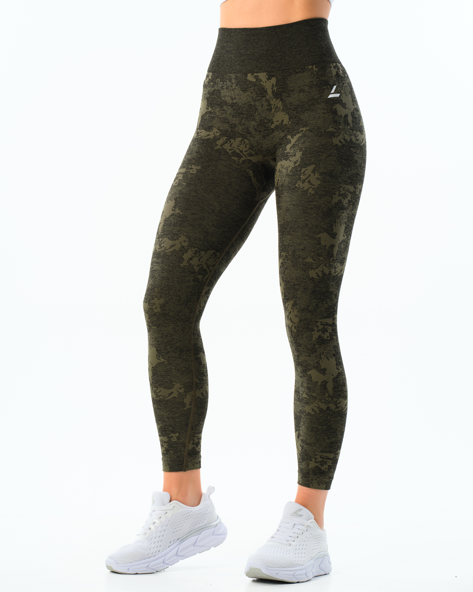 LEVITY Camo Seamless Tights 7\8 Green Camo