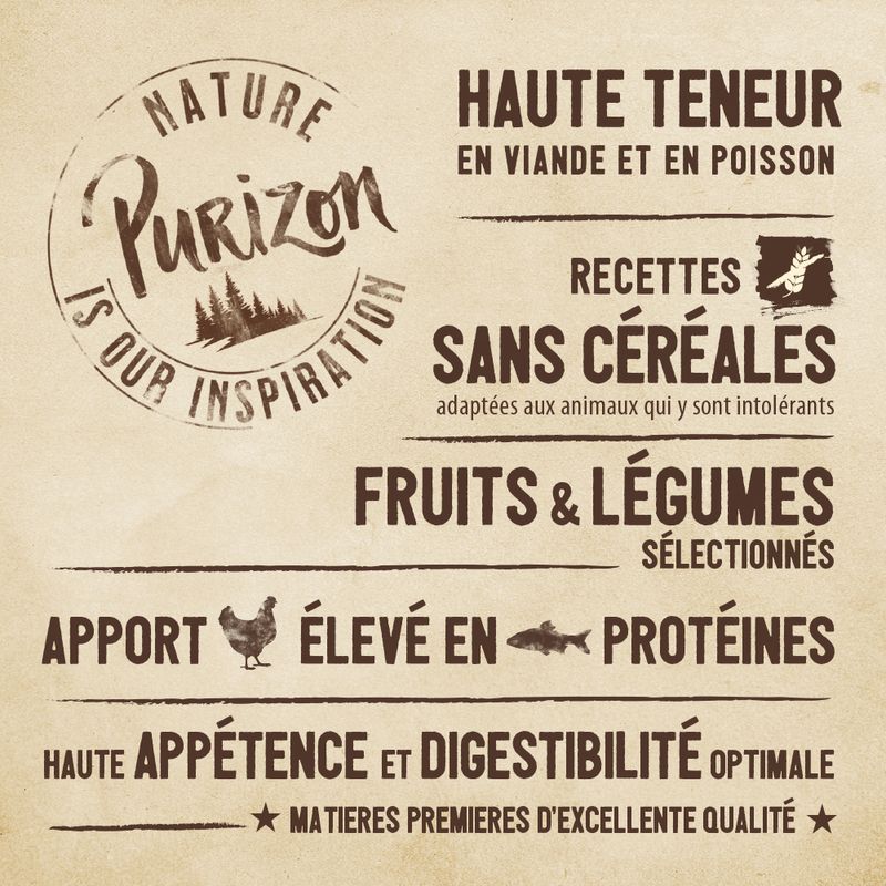 Offre d'essai mixte Purizon 2 x 400 g - sans céréales