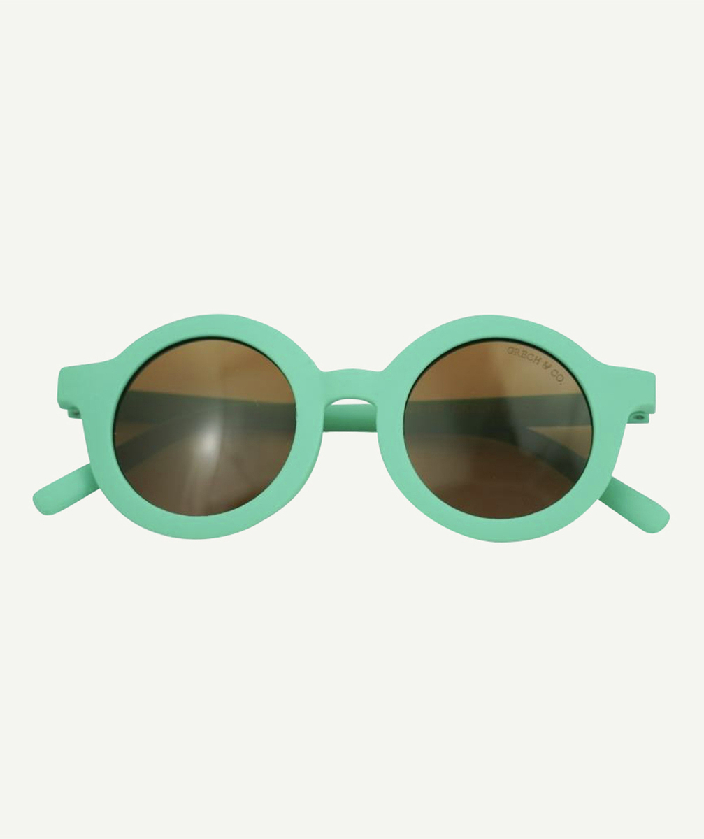 GRECH & CO.LUNETTES DE SOLEIL ORIGINAL RONDES ET TURQUOISE