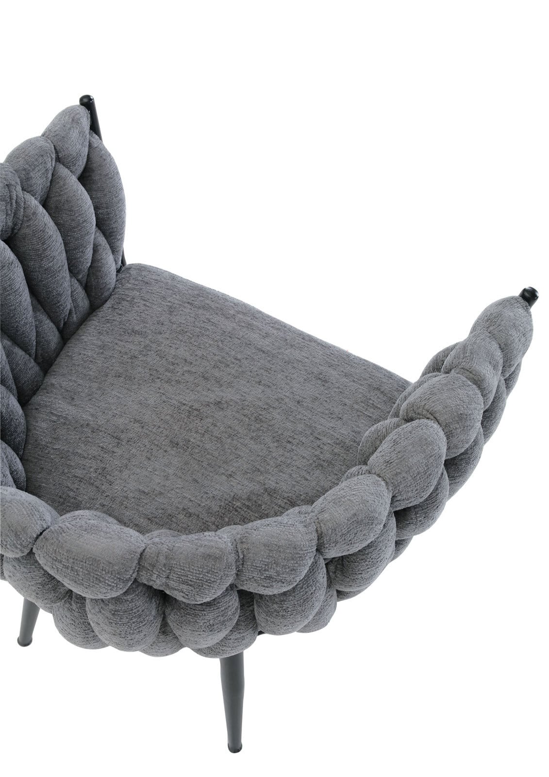 INTERhome Polsterstuhl WEAVY grau 60 x 78 cm