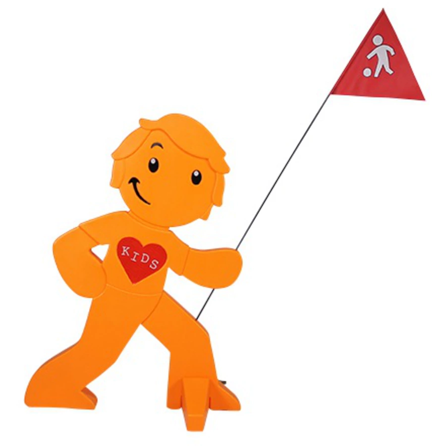 BEACHTREKKER Streetbuddy Warnfigur für mehr Kindersicherheit - orange