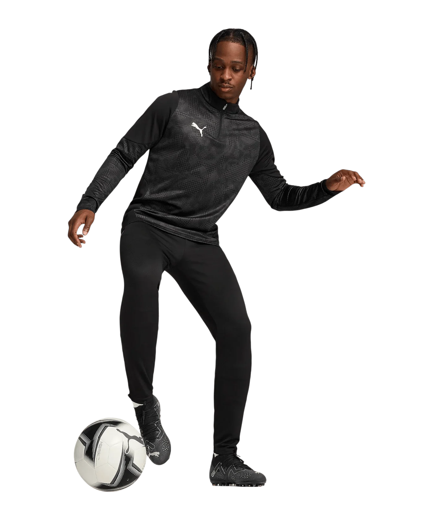 PUMA teamCUP Trainingshose Schwarz F03