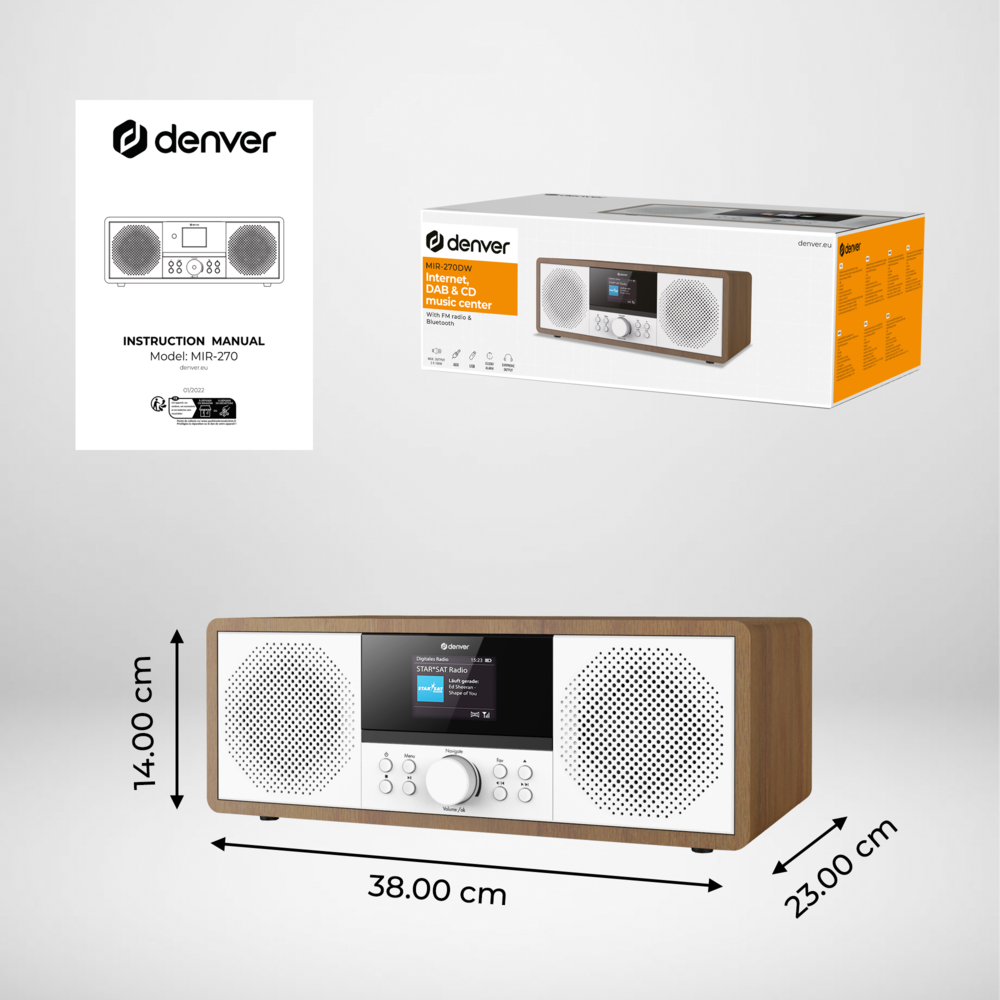 Denver MIR270 DAB Internet FM radio - Darkwood