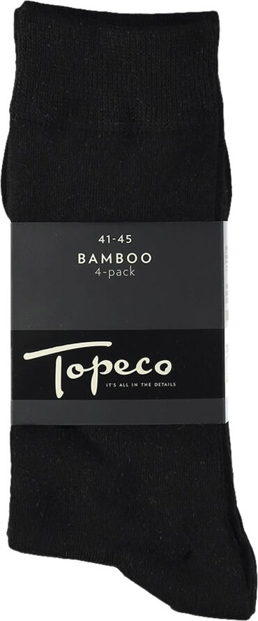 Topeco Topeco socks bamboo 4p Black 115