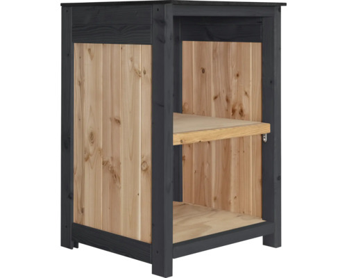 Tuinkast/buitenkeuken Konsta type 603 Douglasspar dressoir zonder deur 60 x 58 x 92 cm naturel/antraciet