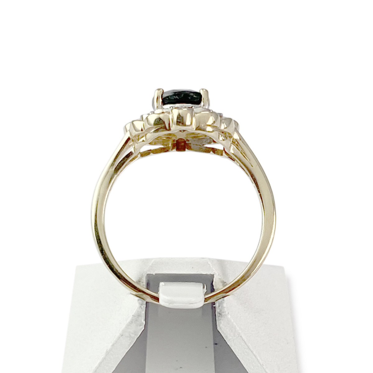 Bague d'occasion or 375 2 tons saphir et diamants
