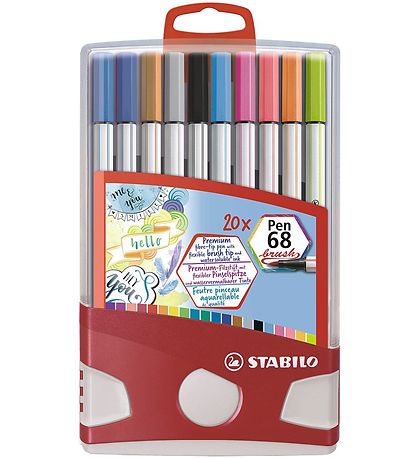 Stabilo Filzstifte - Pen 68 Brush - 20 st. - Mehrfarbig