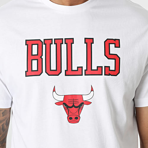Tee Shirt NBA Team Logo Chicago Bulls 60357046 Blanc
