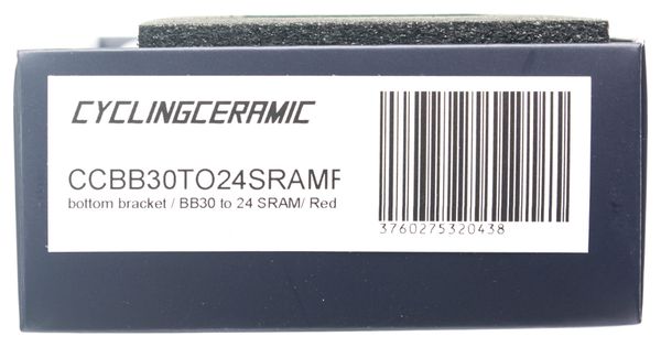 Boitier de Pédalier CyclingCeramic BB30 to 24 Sram GXP Rouge