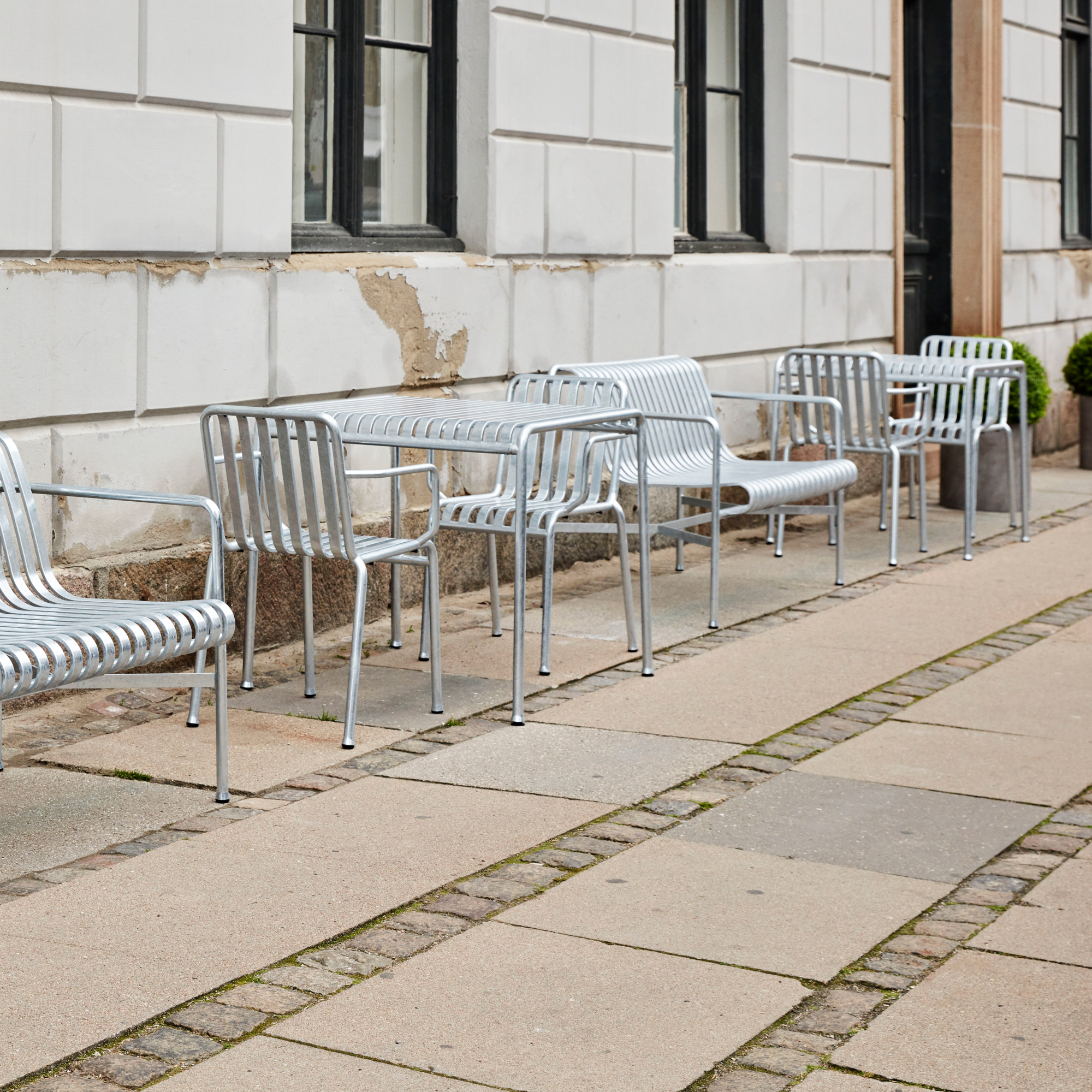 Tuinstoel Palissade Dining met armleuning hot galvanised