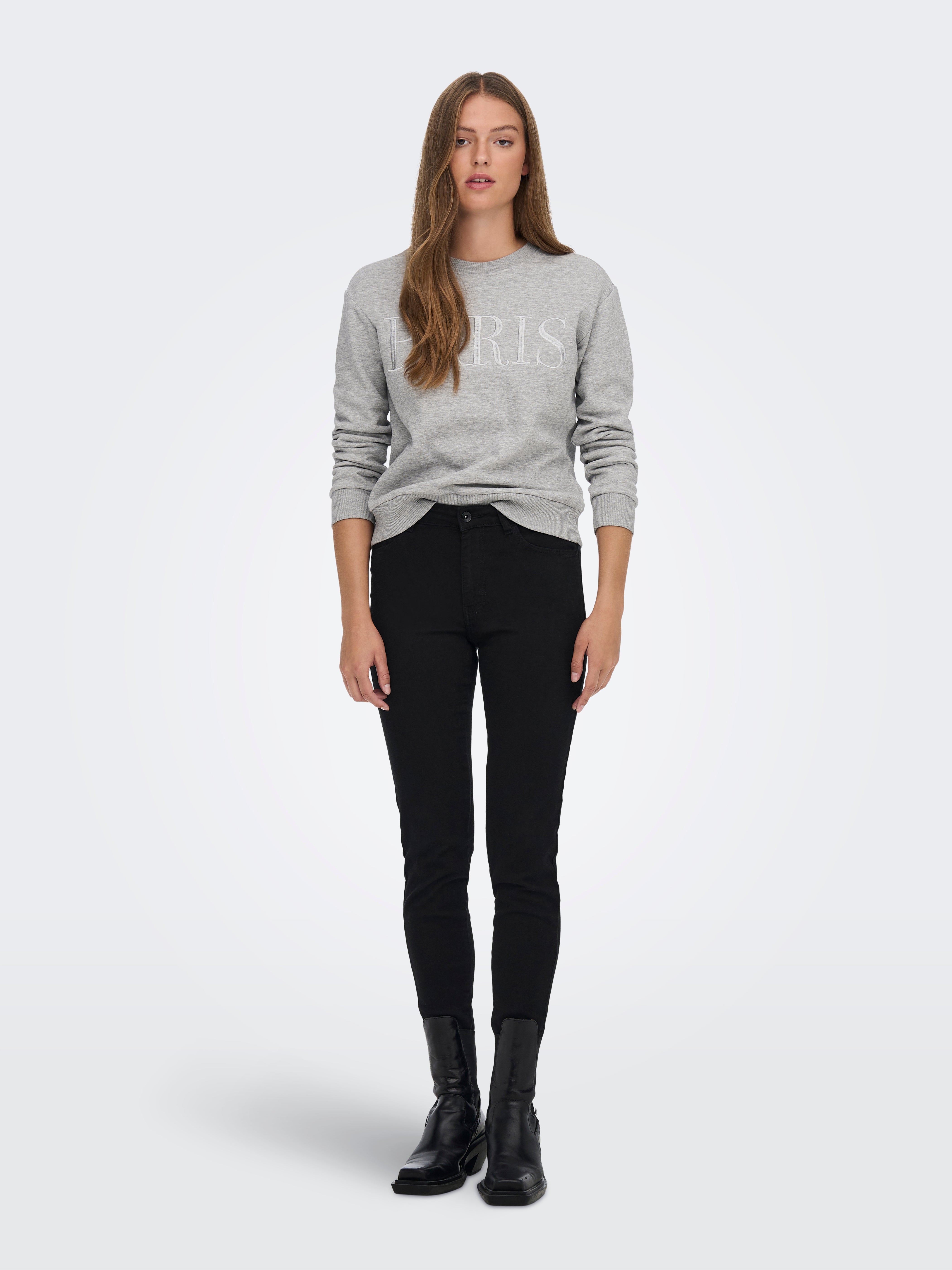 JDYPARIS Sweatshirt Light Grey Melange