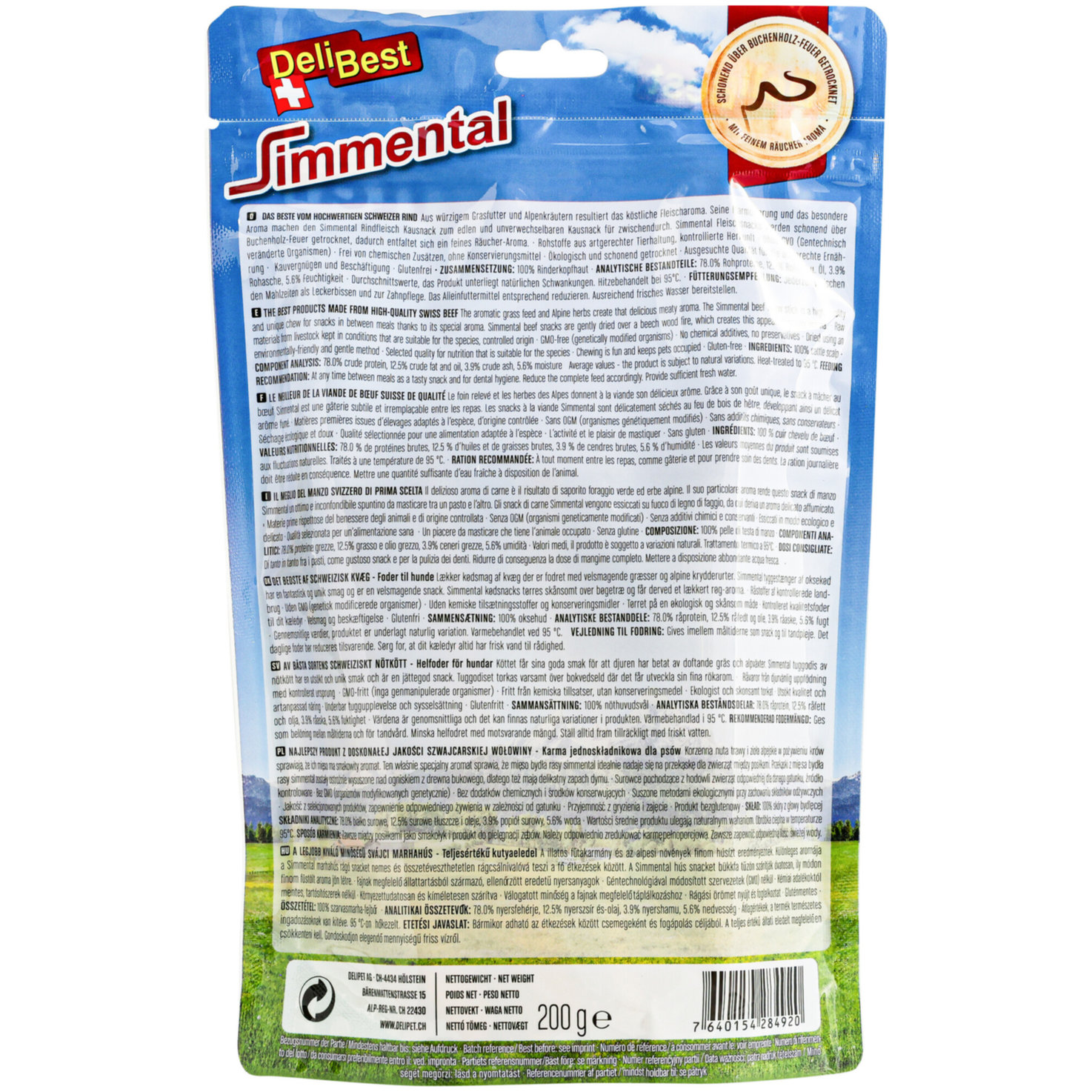 Delibest Simmental Rind Kau Sticks 200 g
