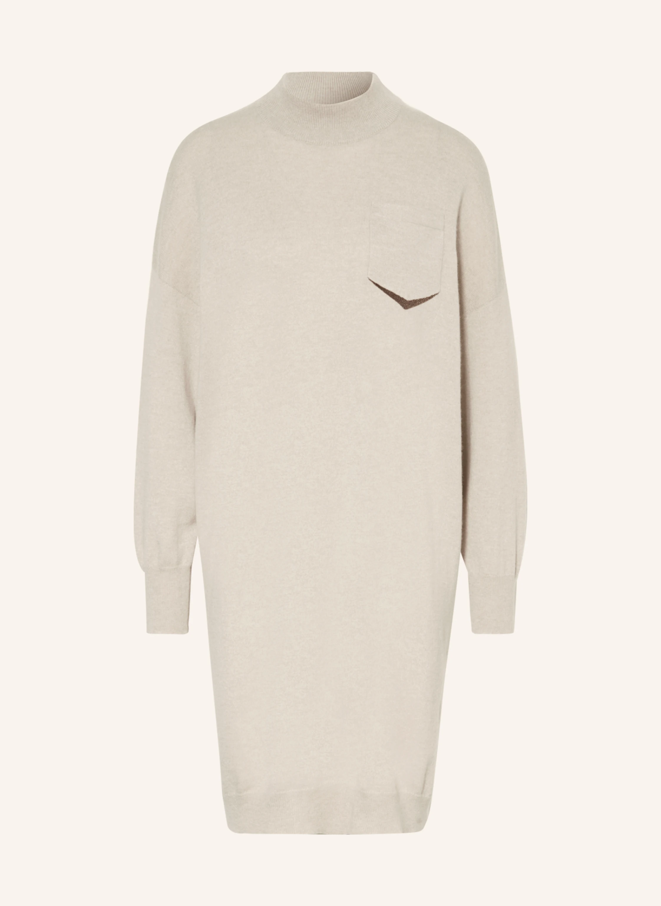 BRUNELLO CUCINELLI Strickkleid aus Cashmere mit Schmuckperlen