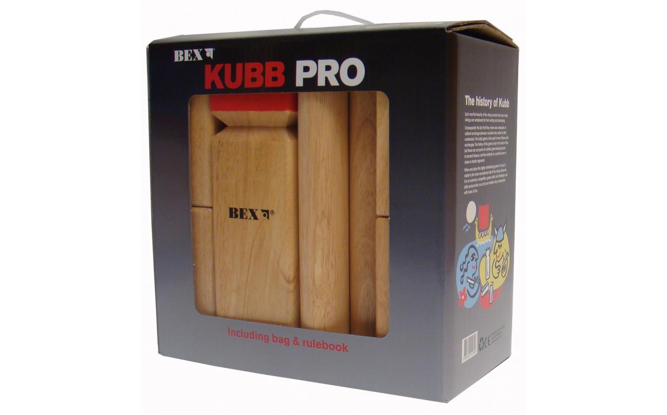 Kubb Pro original rubberwood met rode koning