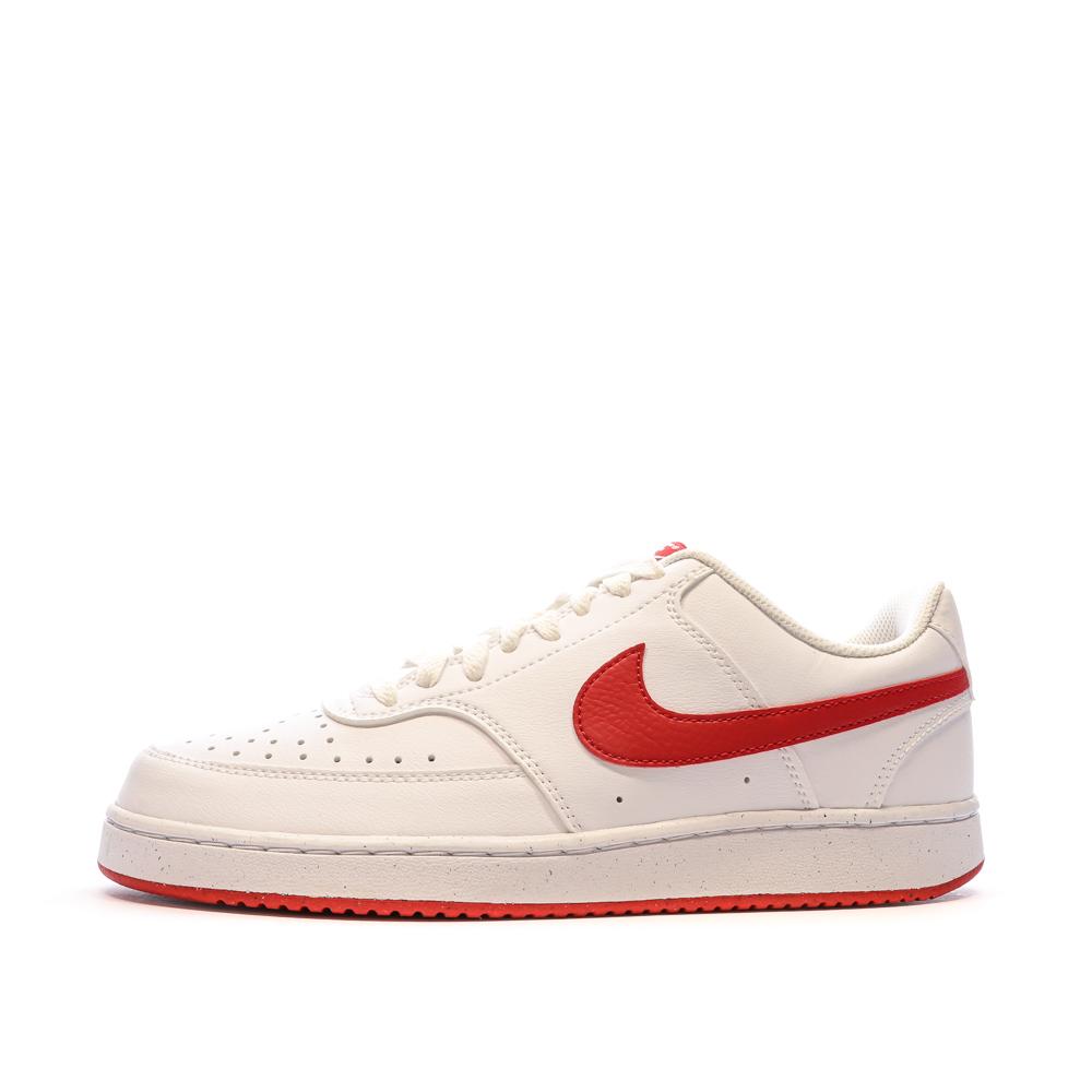 Nike Baskets Blanches/Rouges Homme Nike Court Vision