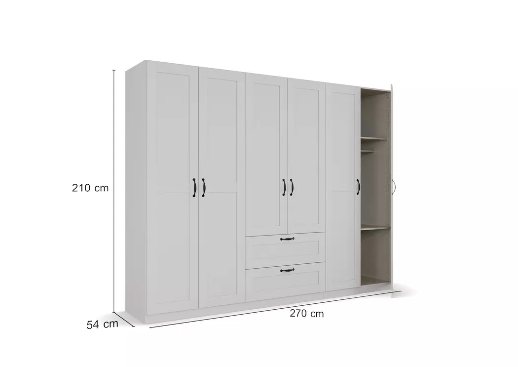 Kleiderschrank Cottage 271 x 210 cm