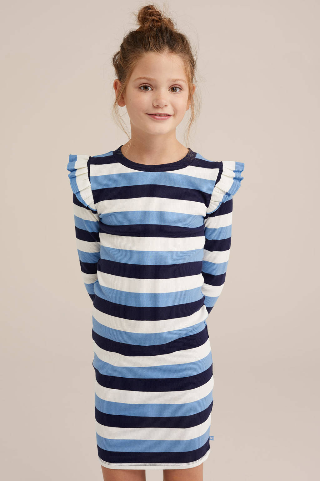 WE Fashion korte jurk blauw