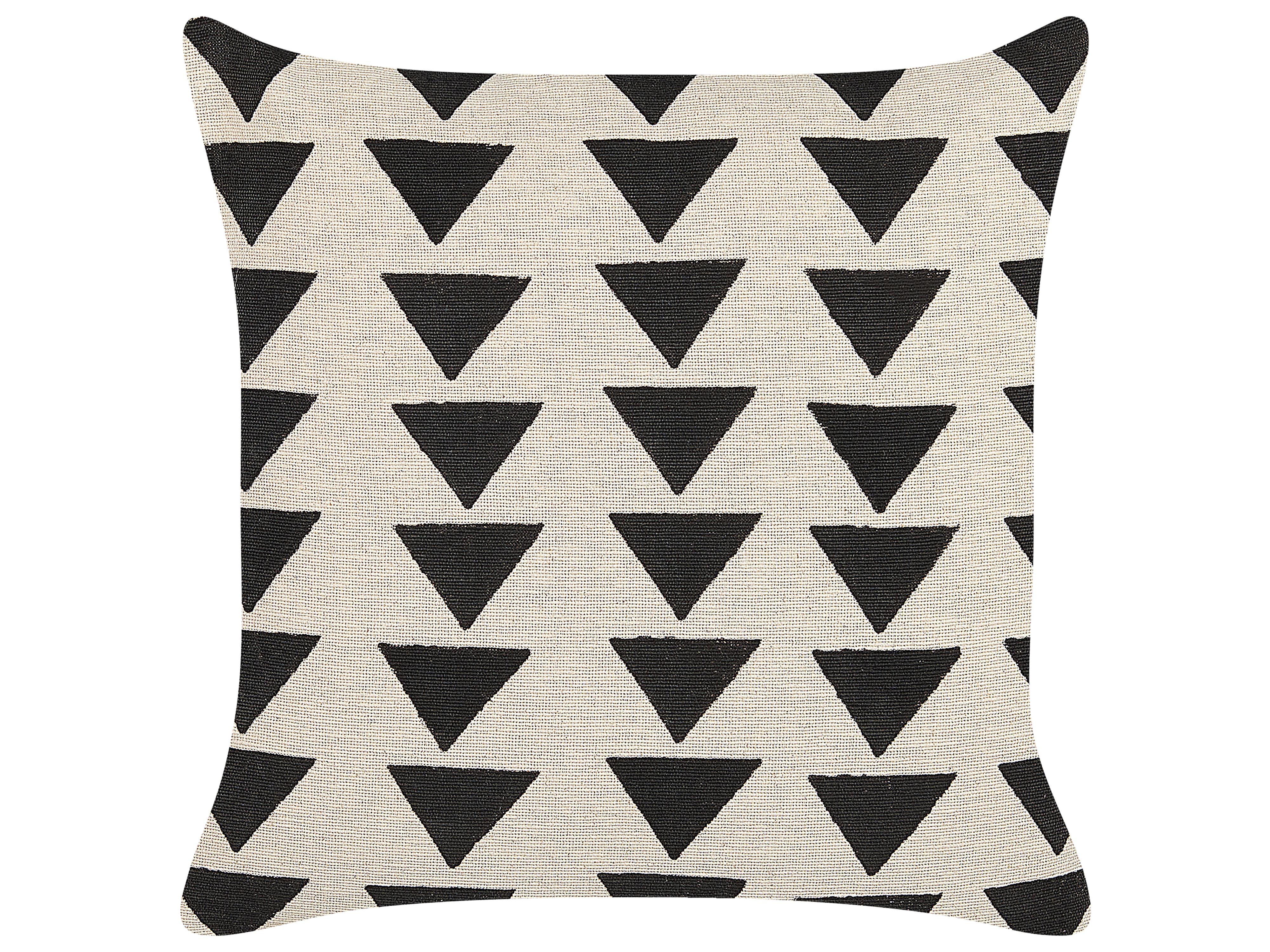 Set van 2 sierkussens CERCIS Katoen 45 x 45 cm Beige geometrisch patroon