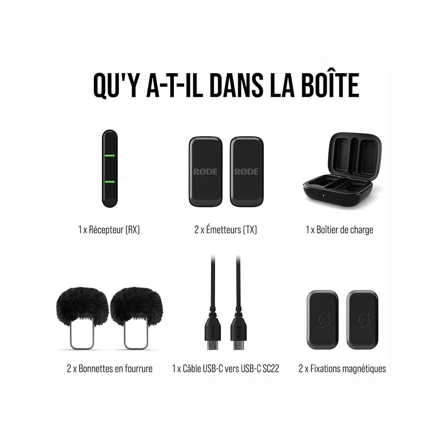 Rode Wireless Micro USB-C - Noir