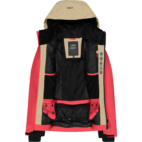 Veste de ski CMP WOMAN SKI JACKET ZIP HOOD CORALLO