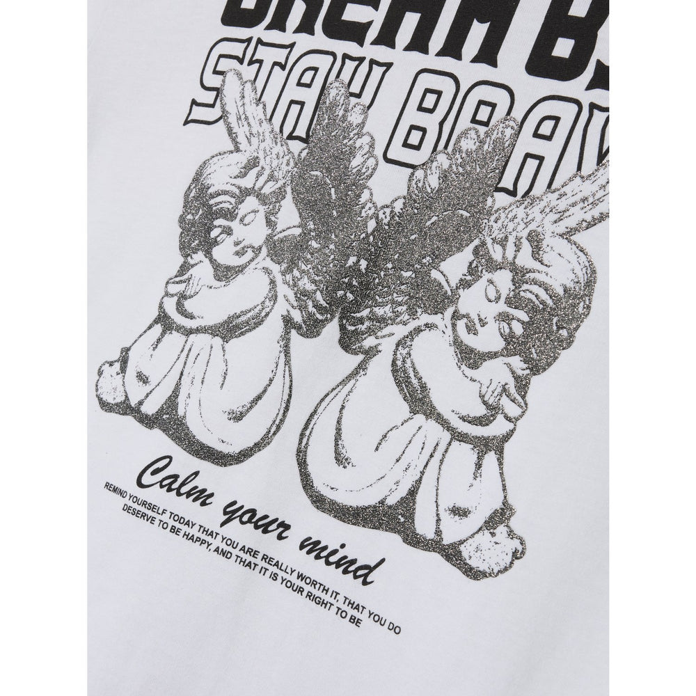 Køb Name It Bright White Rusa 2/4 Regular T-Shirt
