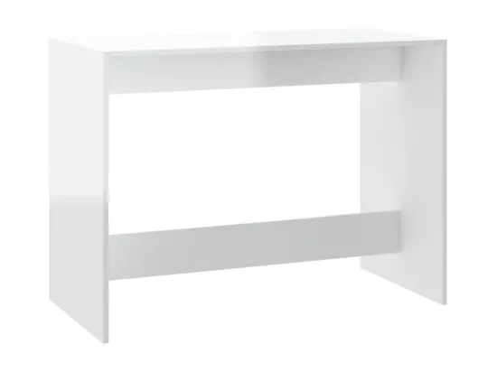 Ensemble à manger 3 pcs Blanc brillant Bois d'ingénierie