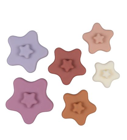 Petit Monkey Stablet?rn Stjerner - Silikone - Lilla/Rosa Mix