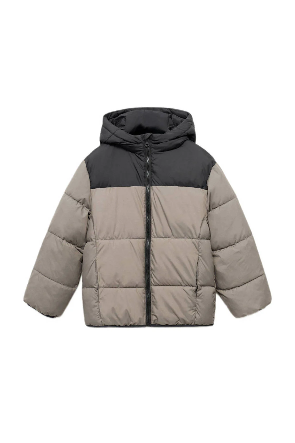 Mango Kids gewatteerde jas grijs