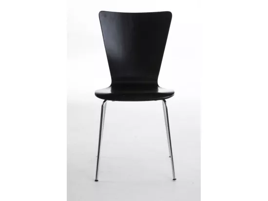 Lot de 4 Chaise de conférence - Bois & Nature - Noir - Aaron