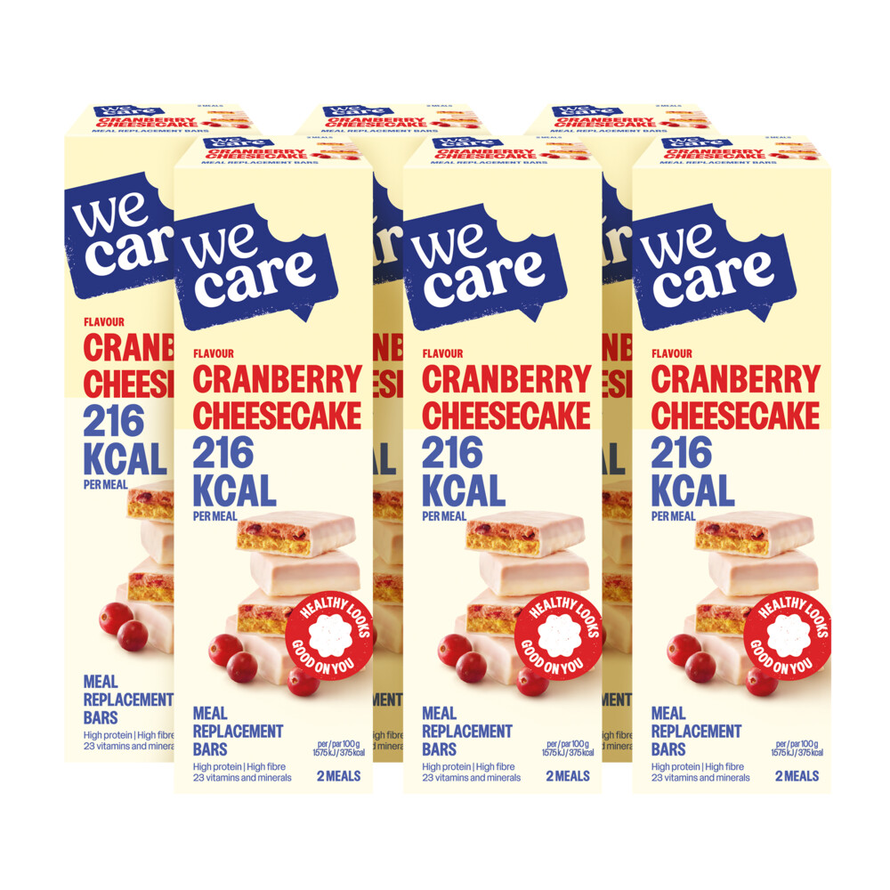 6x WeCare Meal Replacement Bars Cranberry Cheesecake116 gr