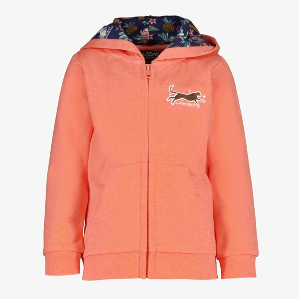 TwoDay meisjes sweatvest roze/oranje