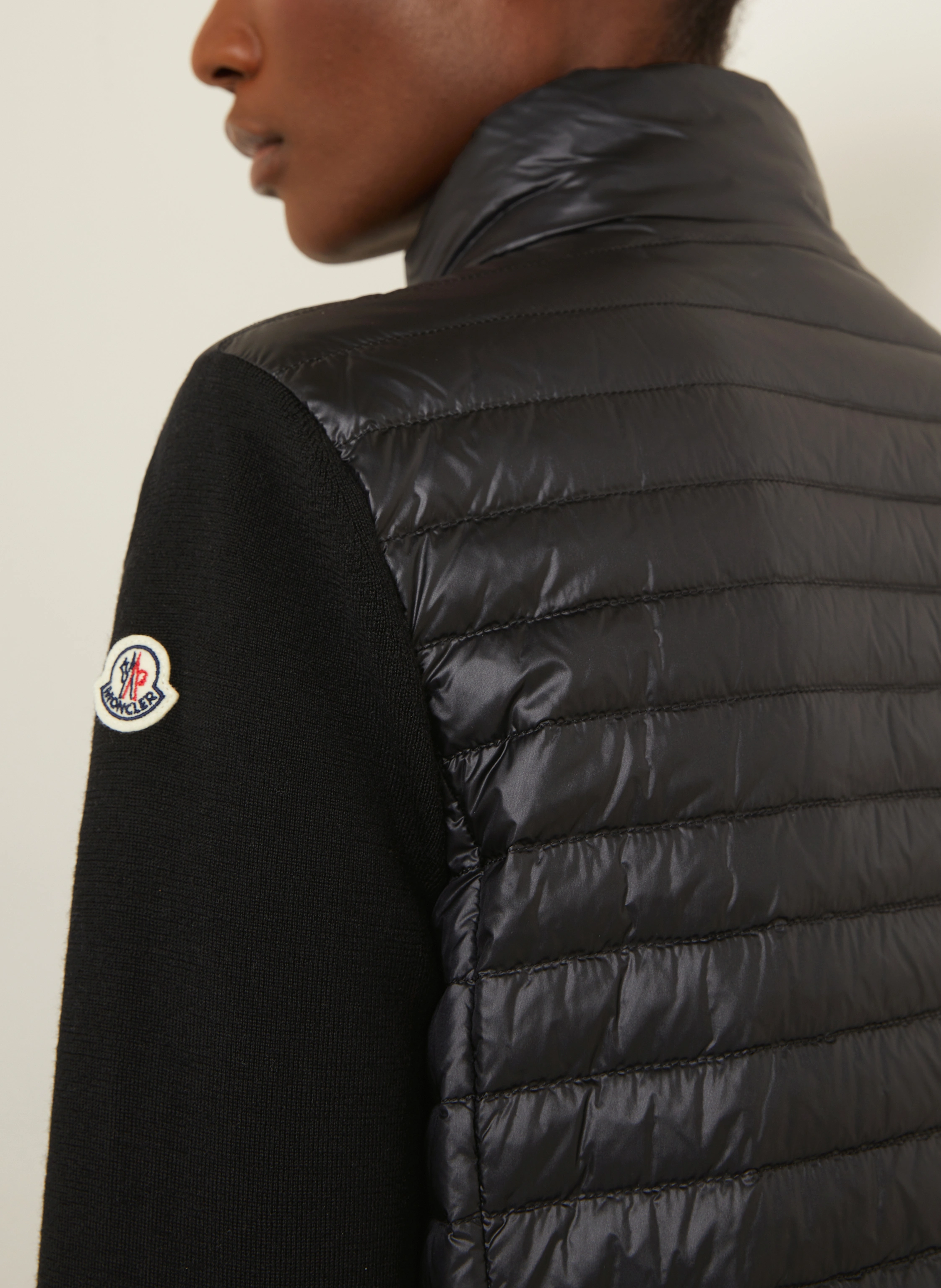 MONCLER Daunenjacke TRICOT im Materialmix