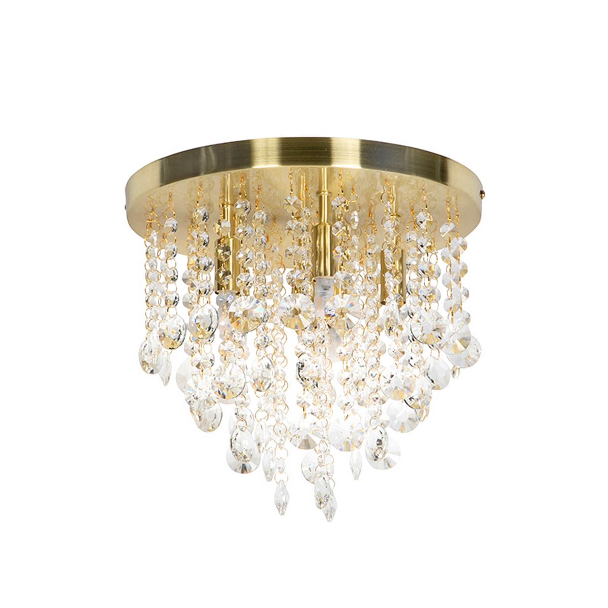 Klassieke plafondlamp goud met glas - Medusa