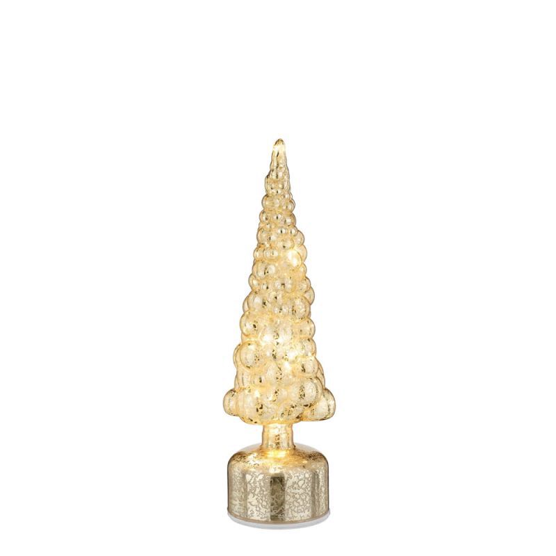 Mica Decorations Kerstboompje - Kerstdecoratie - Wit - 34x9.5 cm