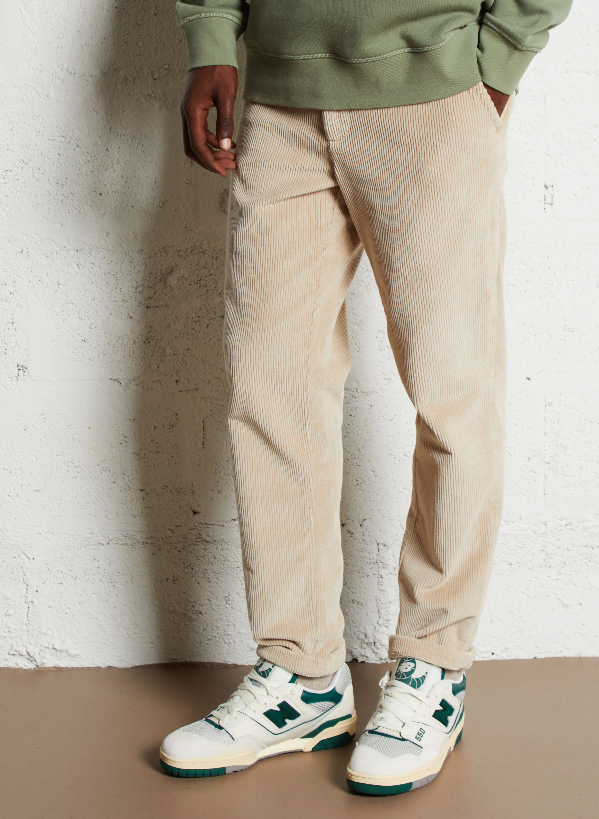 CHUCK - Pantalon chino en velours côtelé | Beige