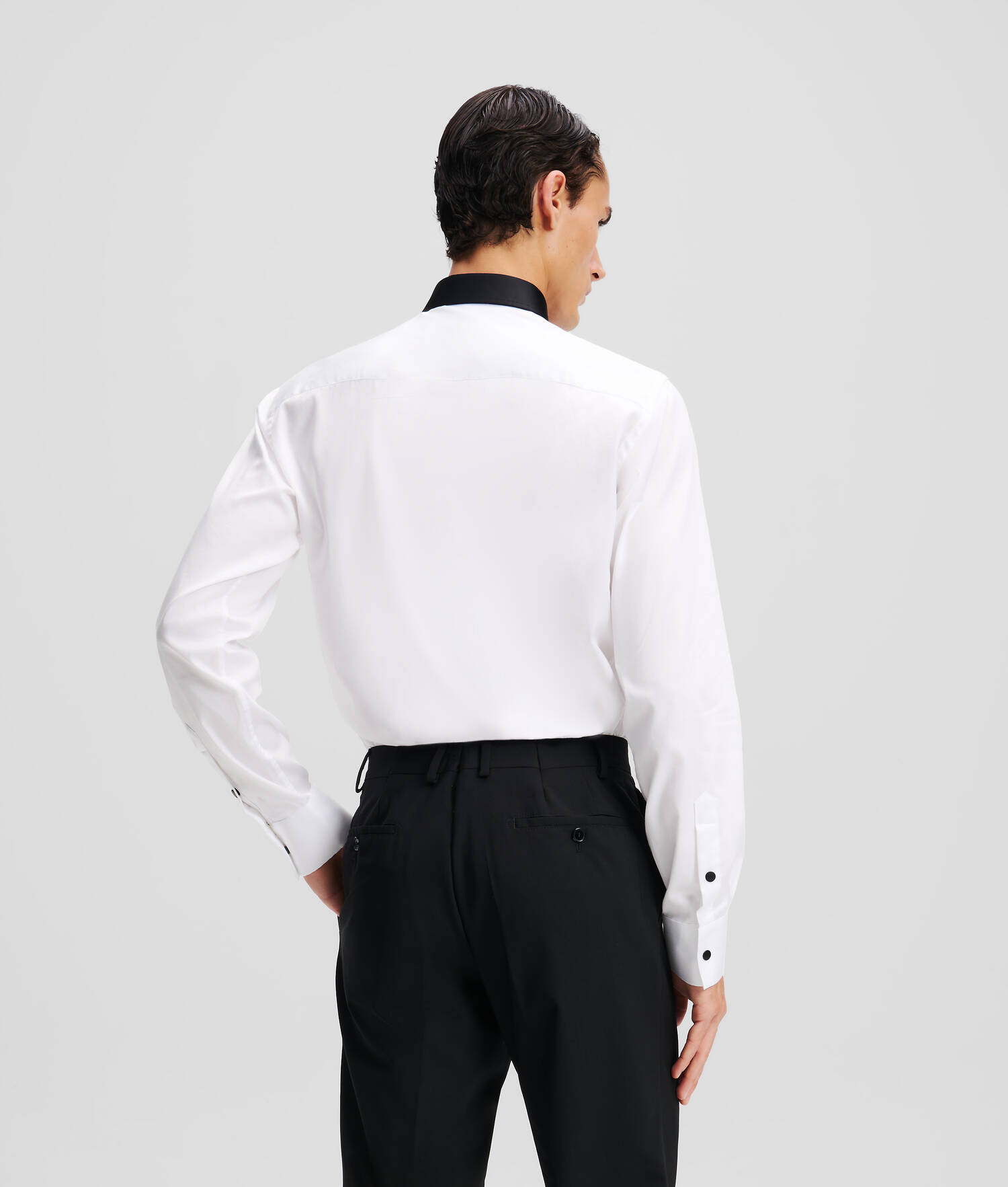 CHEMISE À BOUTONS - Blanc/Noir