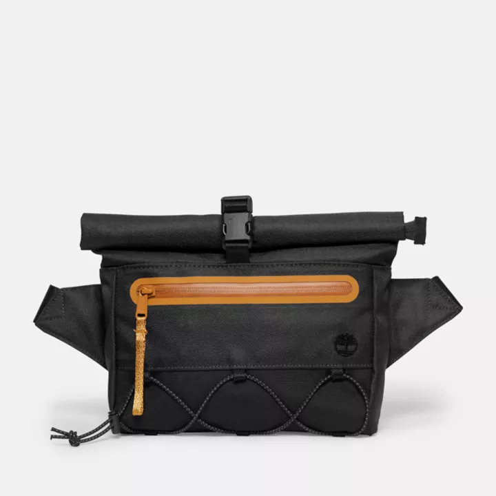 Bolsa transversal para caminhadas unissex na cor preta.
