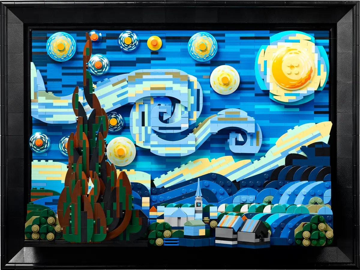 (2316-tlg. Set) Ideas Klemmbausteine Vincent van Gogh Modell Bausatz (21333) - Sternennacht